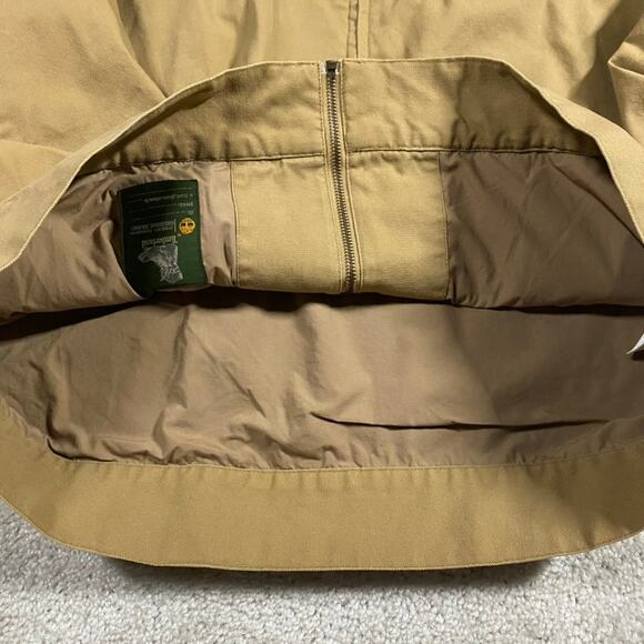 Timberland Canvas Jacket Mens XL Tan Workwear Utility Outdoor Grunge Full Zip - Picture 4 of 8